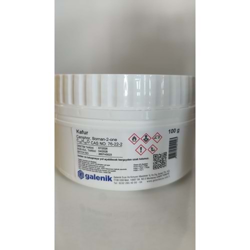 KAFUR (CAMPHRE) 100 GR GALENİK