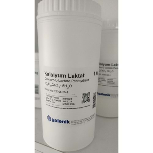 KALSİYUM LAKTAT PENTAHİDRAT 1 KG