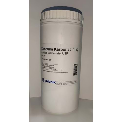 KALSİYUM KARBONAT 1 KG GALENİK