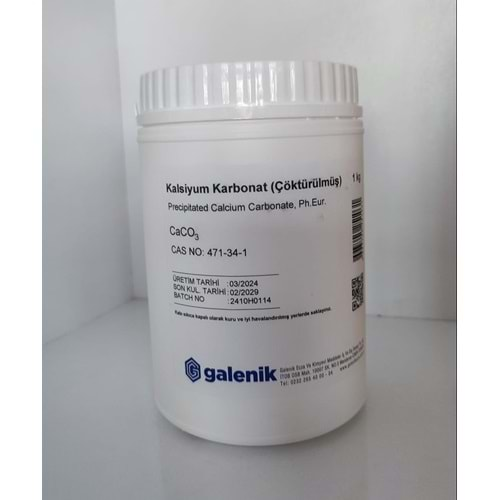 KALSİYUM KARBONAT 1 KG GALENİK