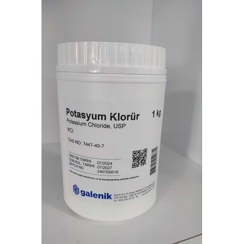 POTASYUM KLORÜR 1 KG GALENİK