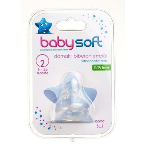 BABYSOFT 511 BİBERON EMZİĞİ DAMAK.NO.2