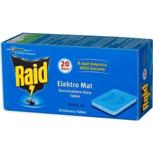RAİD ELEKTRO MAT TABLET 20 Lİ