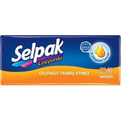 SELPAK MENDİL LOSYONLU 10 LU PAKET