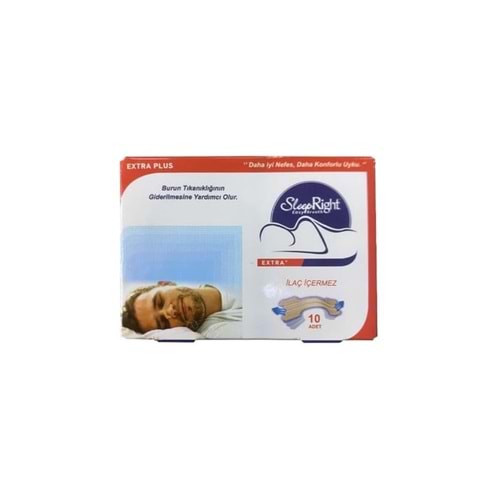 SLEEP RİGHT BURUN BANDI HORLAMA YETİŞKİN XTRA BOY 10 LU