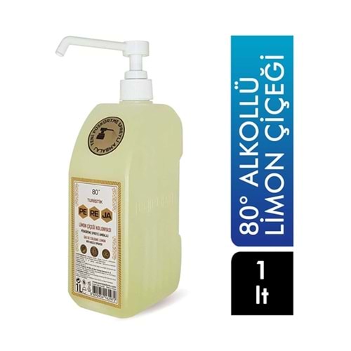 PEREJA LİMON KOLONYASI 80° 1 LT PÜSKÜRTME POMPALI