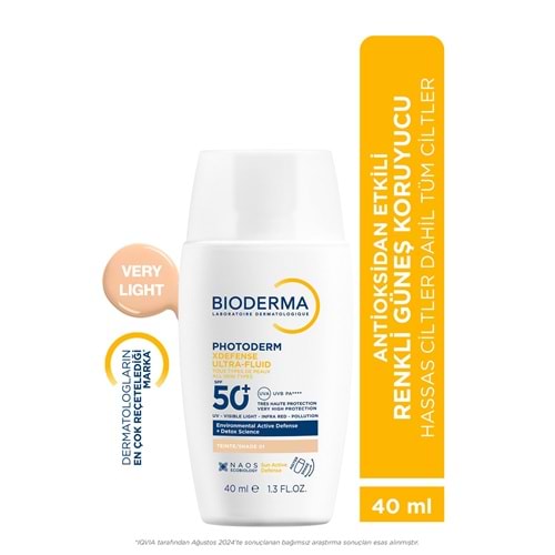 BİODERMA XDEFENSE PHOTODERM GÜNEŞ KREMİ SPF 50+ 40 ML VERY LİGHT