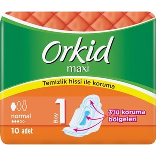 ORKİD MAXİ KANATLI NORMAL PED NO.1 10LU