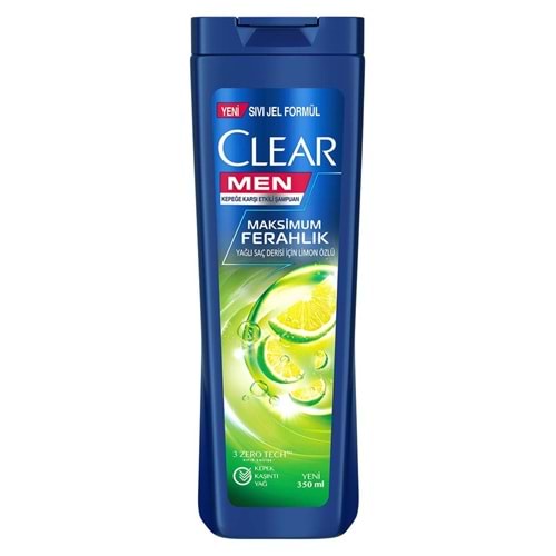 CLEAR MEN ŞAMPUAN 350 ML MAKSİMUM FERAHLIK LİMON ÖZLÜ