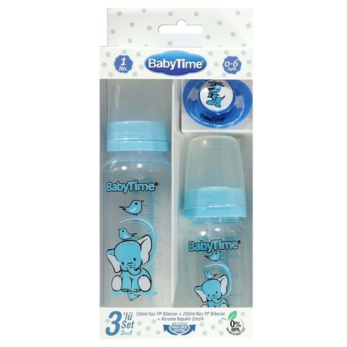 BABY TİME BİBERON BEBEK SET 3LÜ NO 1