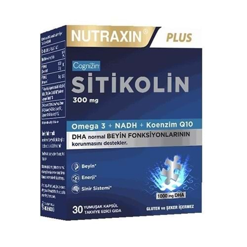 NUTRAXIN SİTİKOLİN OMEGA-3 300 MG 30 KAPSÜL