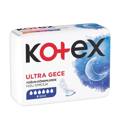 KOTEX ULTRA GECE PED 6LI