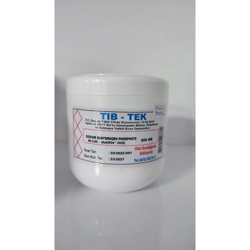 DİSODİUM HİDROJEN FOSFATE DİBASİC 500 GR TIBTEK