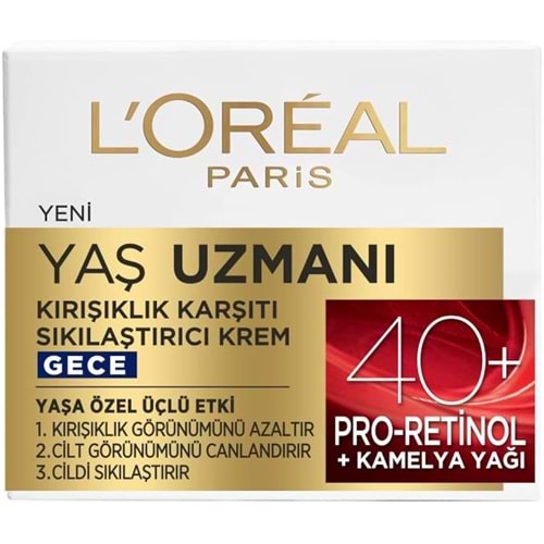 LOREAL YAŞ UZMANI 40+ GECE 50ML