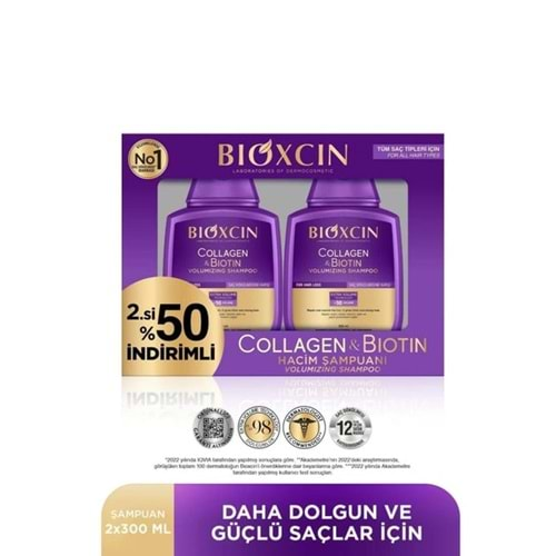 BİOXCİN ŞAMPUAN COLLAGEN&BİOTİN 2 Lİ