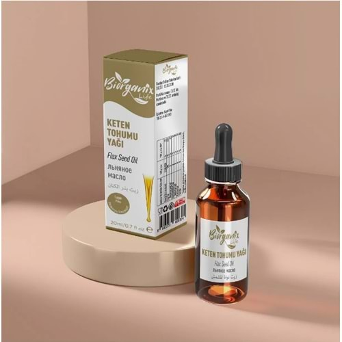 BİORGANİX KETEN TOHUMU YAĞI 20 ML(SOĞUK)