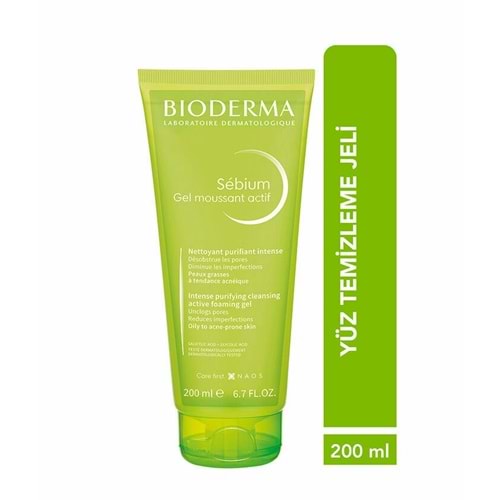 BİODERMA YÜZ YIKAMA JELİ SEBİUM GEL ACTİVE 200 ML