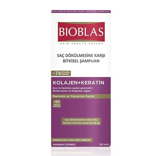 BİOBLAS ŞAMPUAN 360 ML COLLAGEN KERATİN