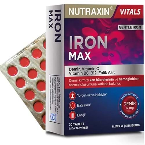 NUTRAXIN IRON MAX DEMİR 30 TABLET