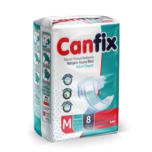 CANFİX HASTA BEZİ BELBANTLI 8 Lİ MEDİUM