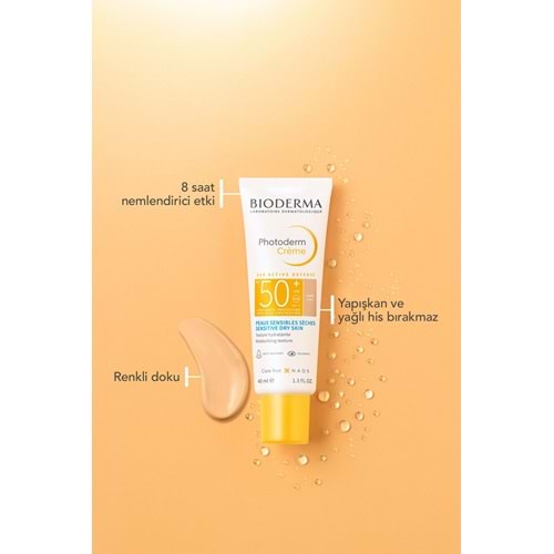 BİODERMA PHOTODERM GÜNEŞ KREMİ CREME TİNTED SPF 50+ 40 ML