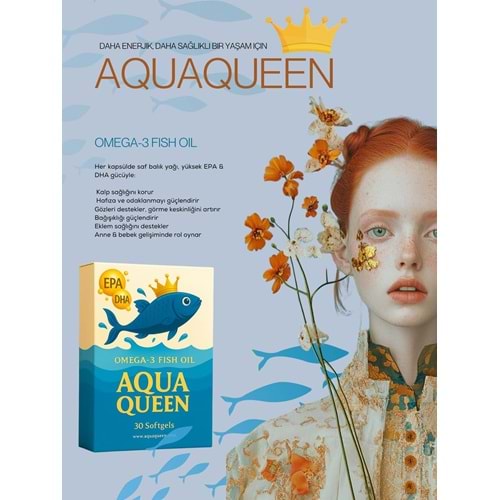 AQUA QUEEN OMEGA3 BALIK YAĞI 30 JEL