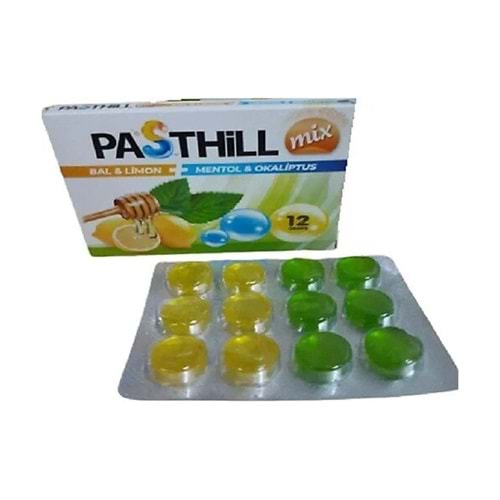 PASTHİLL PASTİL MİX BAL-LİMON MENTOL (15'Lİ STAND)