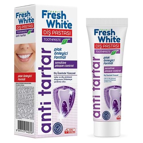 FRESH WHİTE DİŞ PASTASI 90 GR PLAK ÖNLEYİCİ