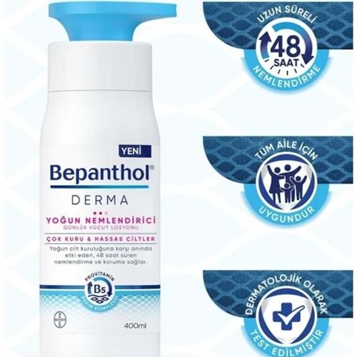 BEPANTHOL DERMA YOĞUN NEMLENDİRİCİ VÜCUT LOSYONU 400 ML