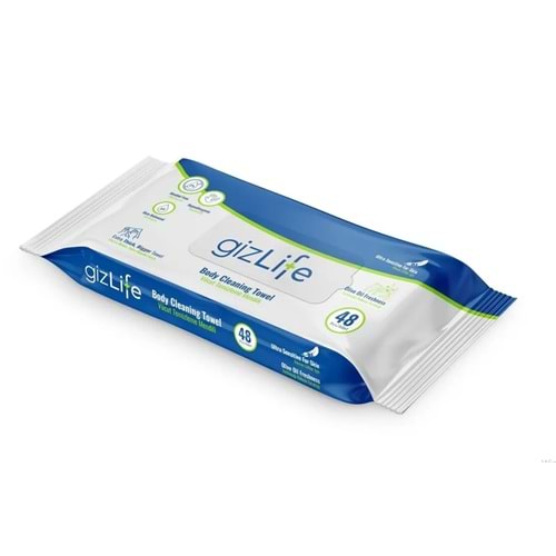 GİZLİFE HASTA VÜCUT TEMİZLEME HAVLUSU 48 ADET