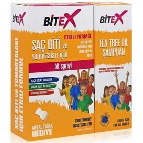 BİTEX BİT ŞAMPUAN+BİT SPREYİ SET (ÇELİK TARAK)
