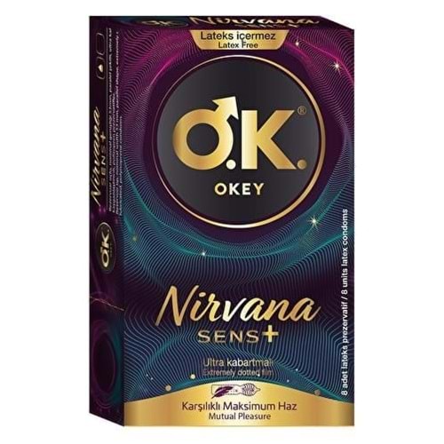 OKEY PREZERVATİF NİRVANA SENS+ 8'li