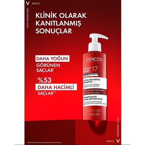 VICHY DERCOS ŞAMPUAN COLLAGEN 17 FILLER TÜM SAÇLAR 400 ML