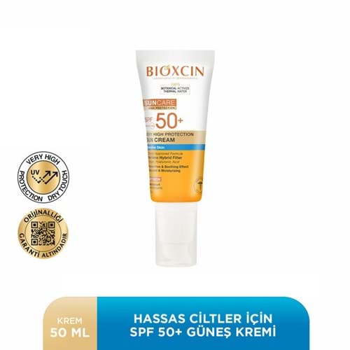 BİOXCİN GÜNEŞ KREMİ SPF 50+ HASSAS CİLTLER 50 ML