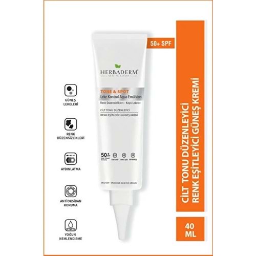 HERBADERM SPOT LEKE KONTROL GÜNEŞ KREMİ SPF 50+ 40 ML