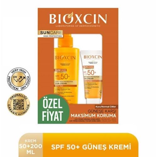 BİOXCİN GÜNEŞ KREMİ KURU NORMAL CİLTLER 50 ML+BİOXCİN GÜNEŞ SPREYİ 200 ML