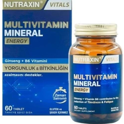 NUTRAXIN MULTİVİTAMİN ENERGY B VE C VİTAMİNİ 60 TABLET