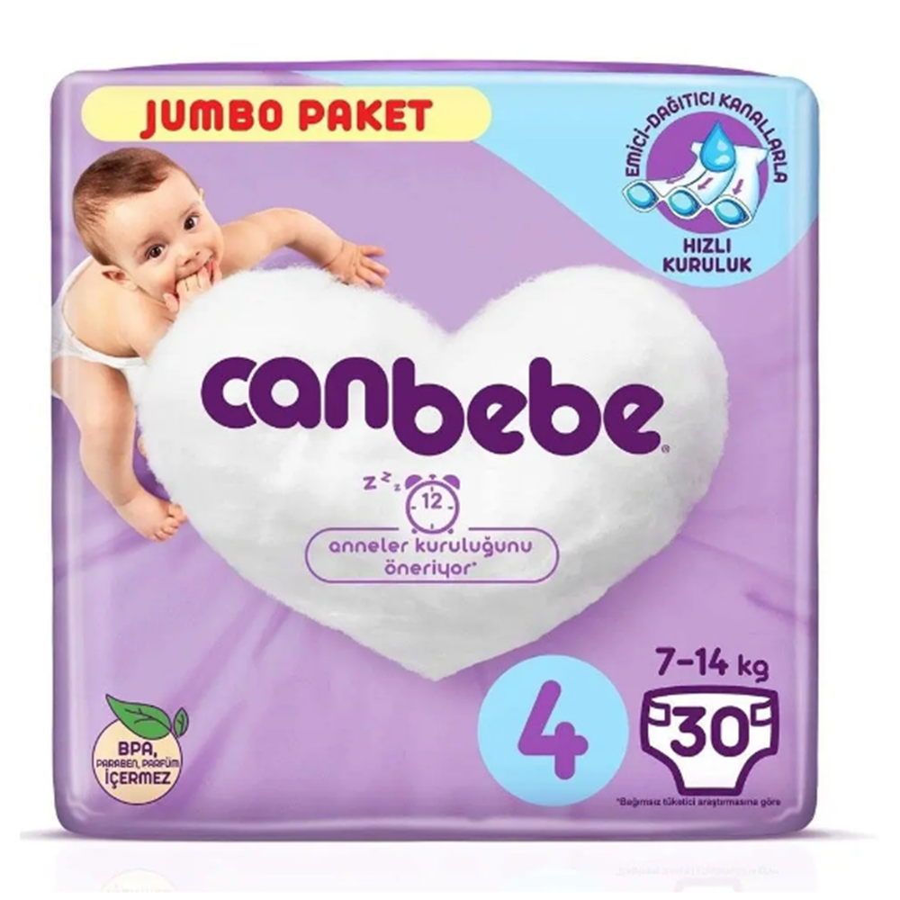CANBEBE ÇOCUK BEZİ NO 4 30LU