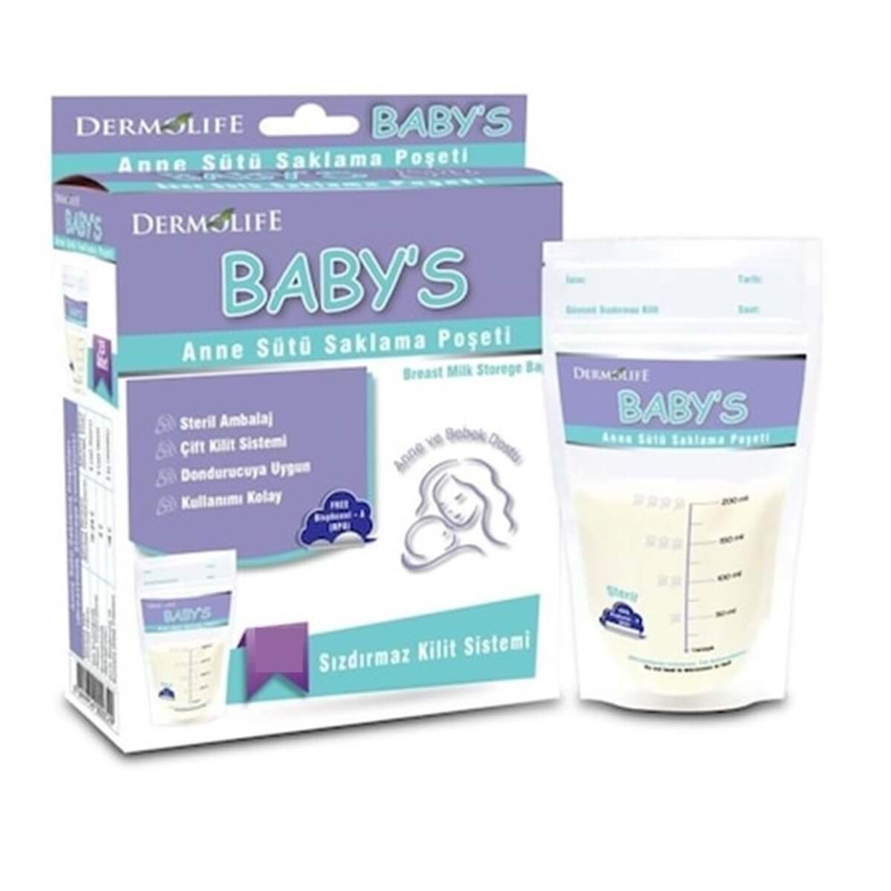 DERMOLİFE SÜT SAKLAMA POŞETİ