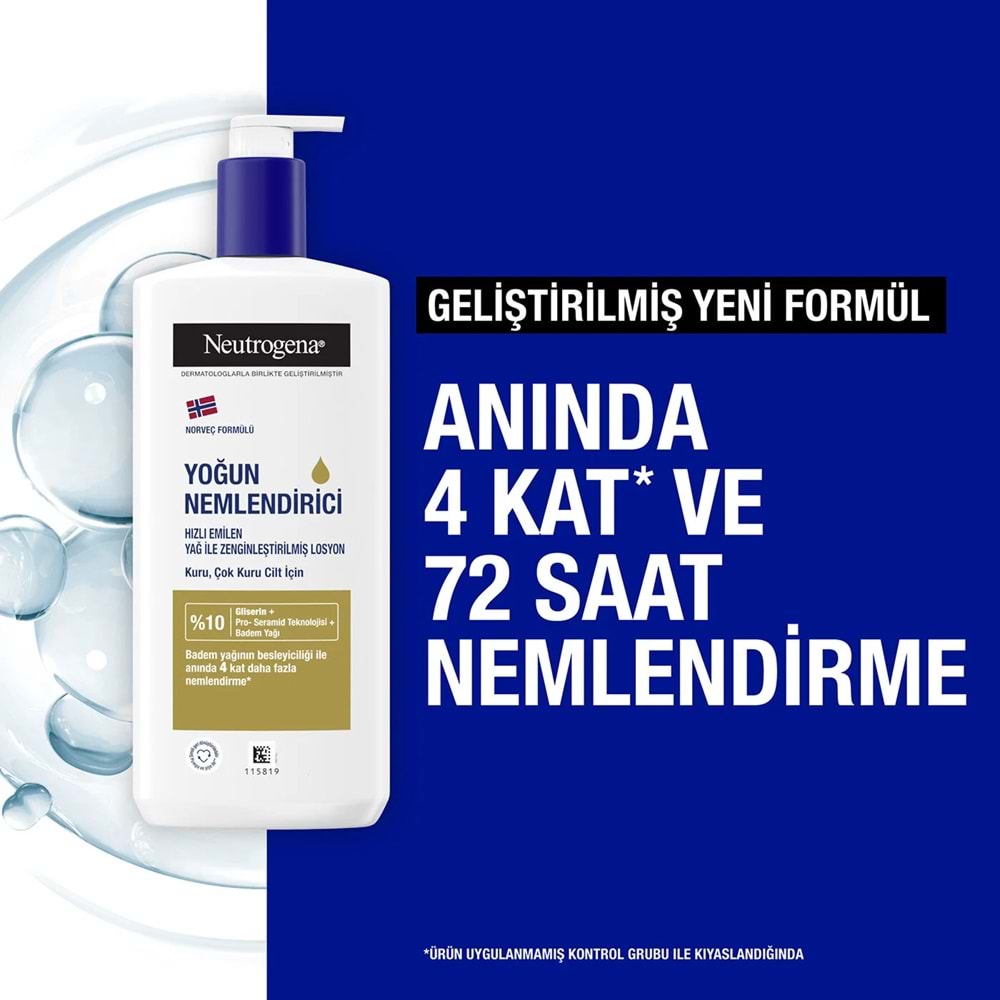 NEUTROGENA YOĞUN NEM YAĞ İLE ZENGİNLEŞTİRİLMİŞ VÜCUT LOSYONU 250 ML
