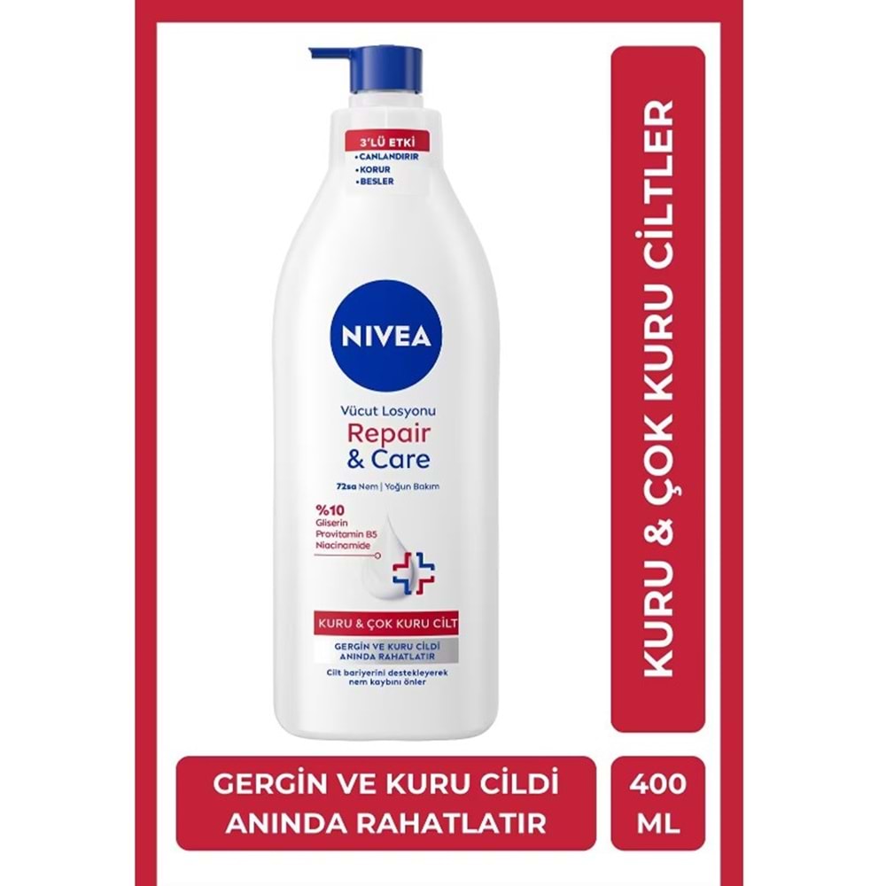 NİVEA VÜCUT LOSYONU 400 ML ÇOK KURU CİLT