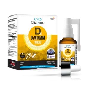 ZADE VİTAL D3 VİTAMİNİ ÇÖREKOTU YAĞI 1000IU SPREY 20 ML