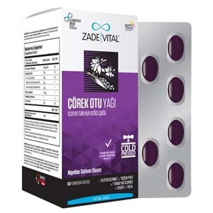 ZADE VİTAL ÇÖREKOTU YAĞI 60 KAPSÜL