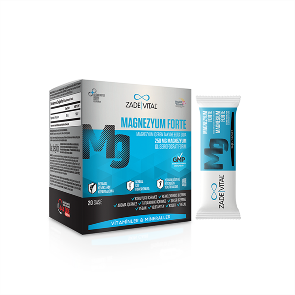 ZADE VİTAL MAGNEZYUM FORTE 20 SAŞE