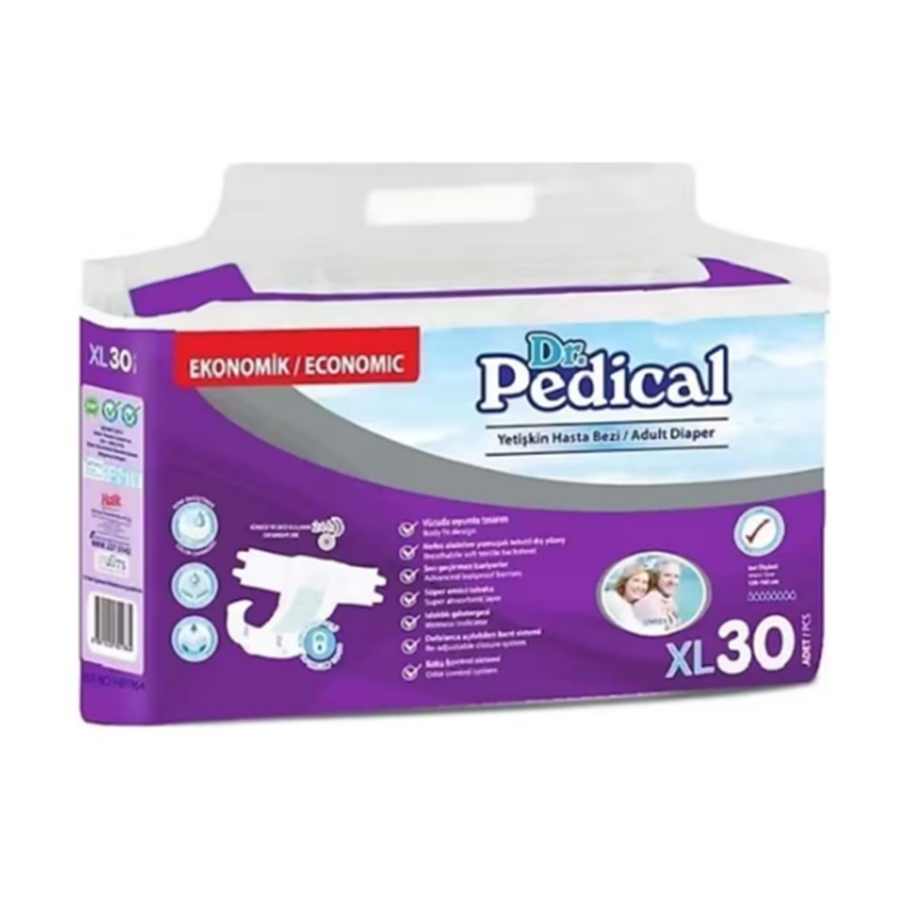 DR. PEDİCAL HASTA BEZİ 30 ADET XLARGE