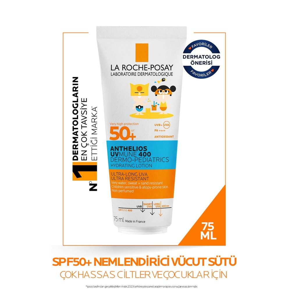 LA ROCHE 50+ ANTHELIOS DERMO PEDIATRICS LAİT GÜNEŞ LOSYONU 75 ML