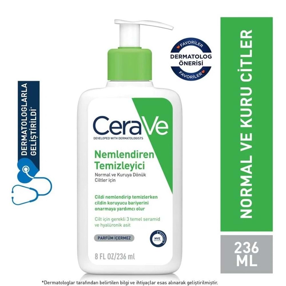 CERAVE NEMLENDİREN YÜZ TEMİZLEME JELİ 236 ML