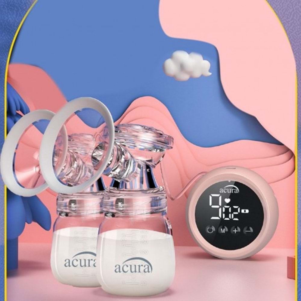 ACURA ŞARJLI İKİLİ GÖĞÜS POMPASI LCD EKRANLI