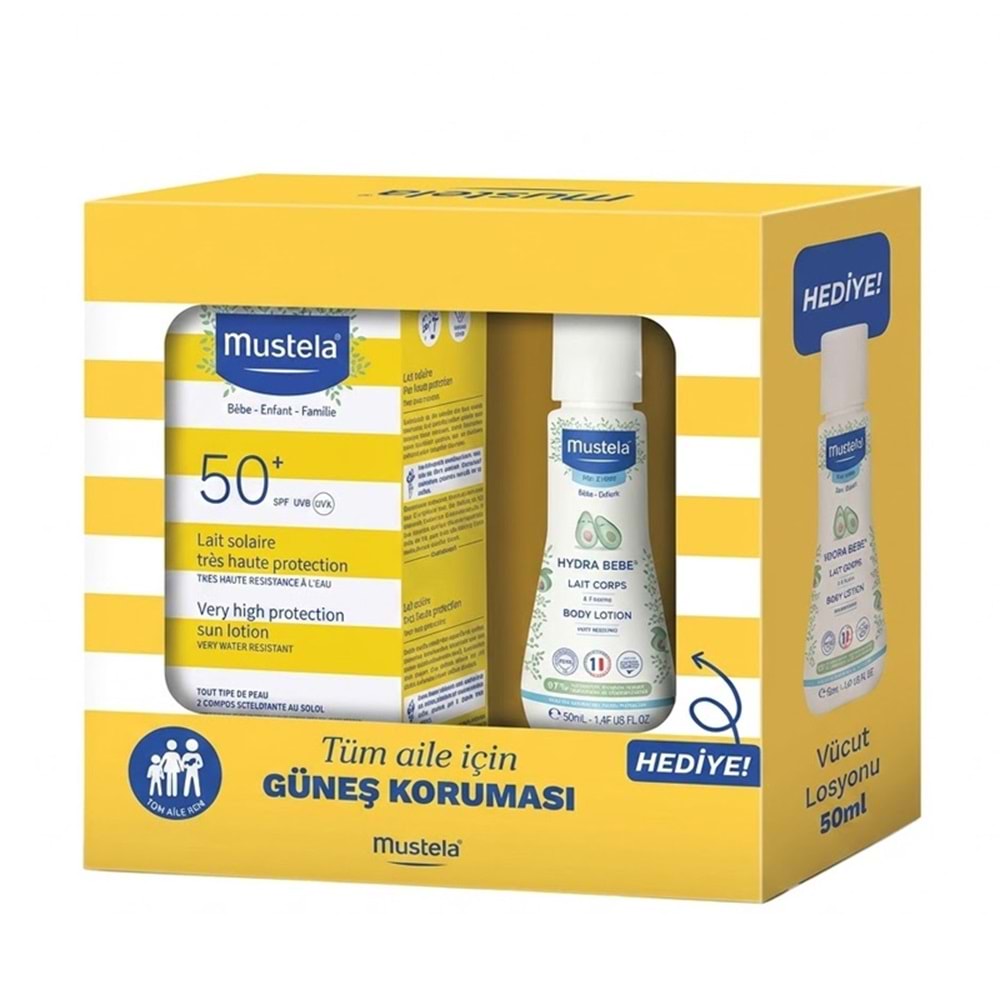 MUSTELA BEBEK GÜNEŞ LOSYONU SPF 50+ 100 ML HEDİYELİ SET