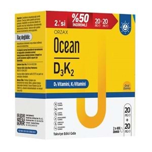 OCEAN VİTAMİN D3K2 DAMLA 20 ML 2. %50 İNDİRİMLİ